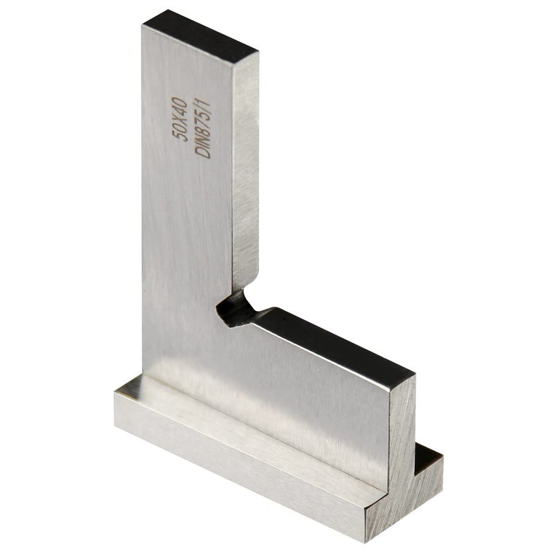 Boomgood Precision Machinist Square 2 Inch Engineer Square 90 Degree Right Angle Ruler Ground Hardened Steel with Seat 2 x 1.6 Inch - Image 1